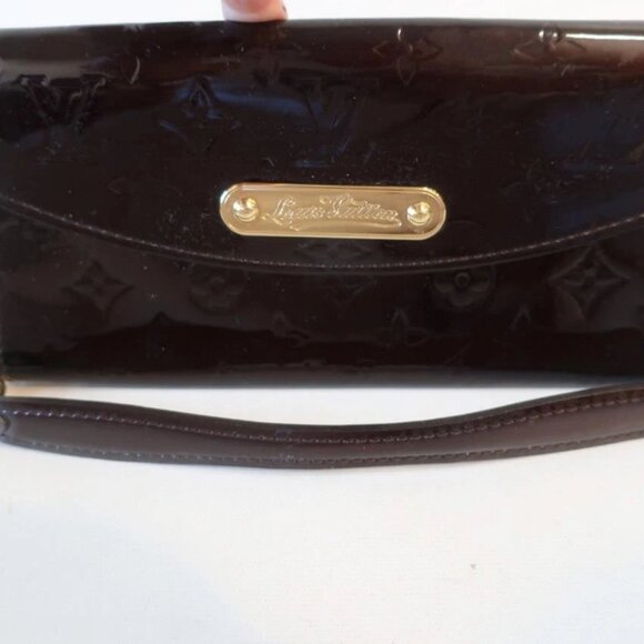 Authentic Louis Vuitton Monogram Vernis Sunset Boulevard Burgundy Patent Leather - Picture 12 of 15